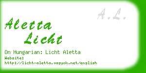 aletta licht business card